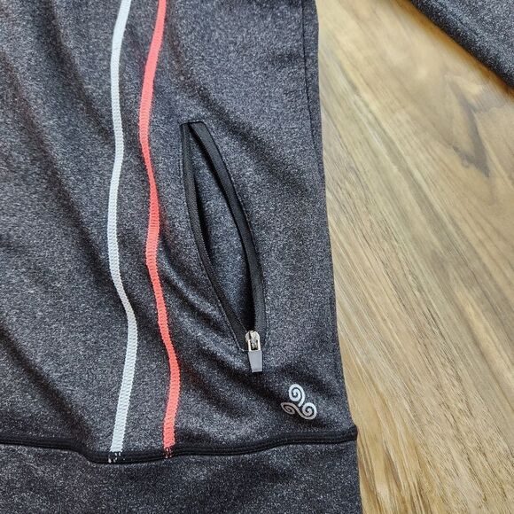 ☔️💜Soho Sport Gray & Neon Orange Hooded Athletic Jacket Large - Picture 6 of 9